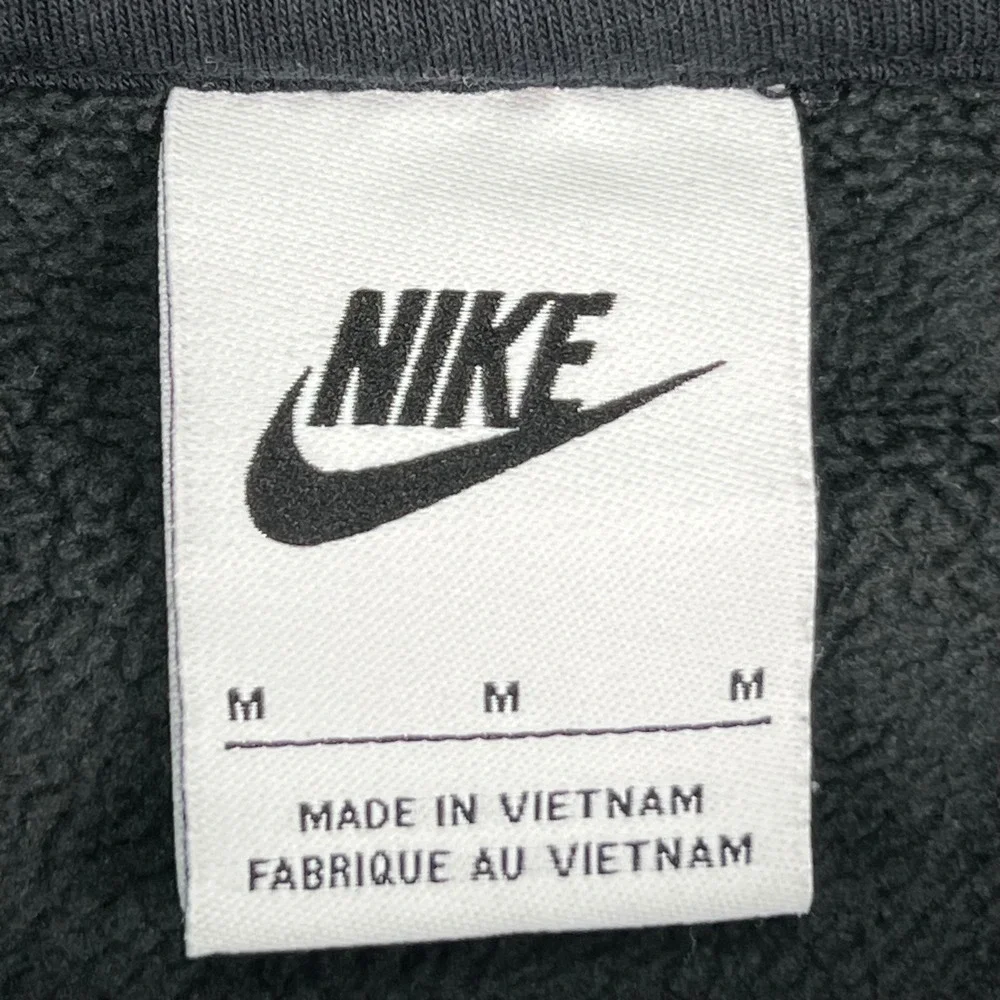 Nike‎ Mens Fleece Big Swoosh Hoodie Black White Pullover Size M CU3891-010